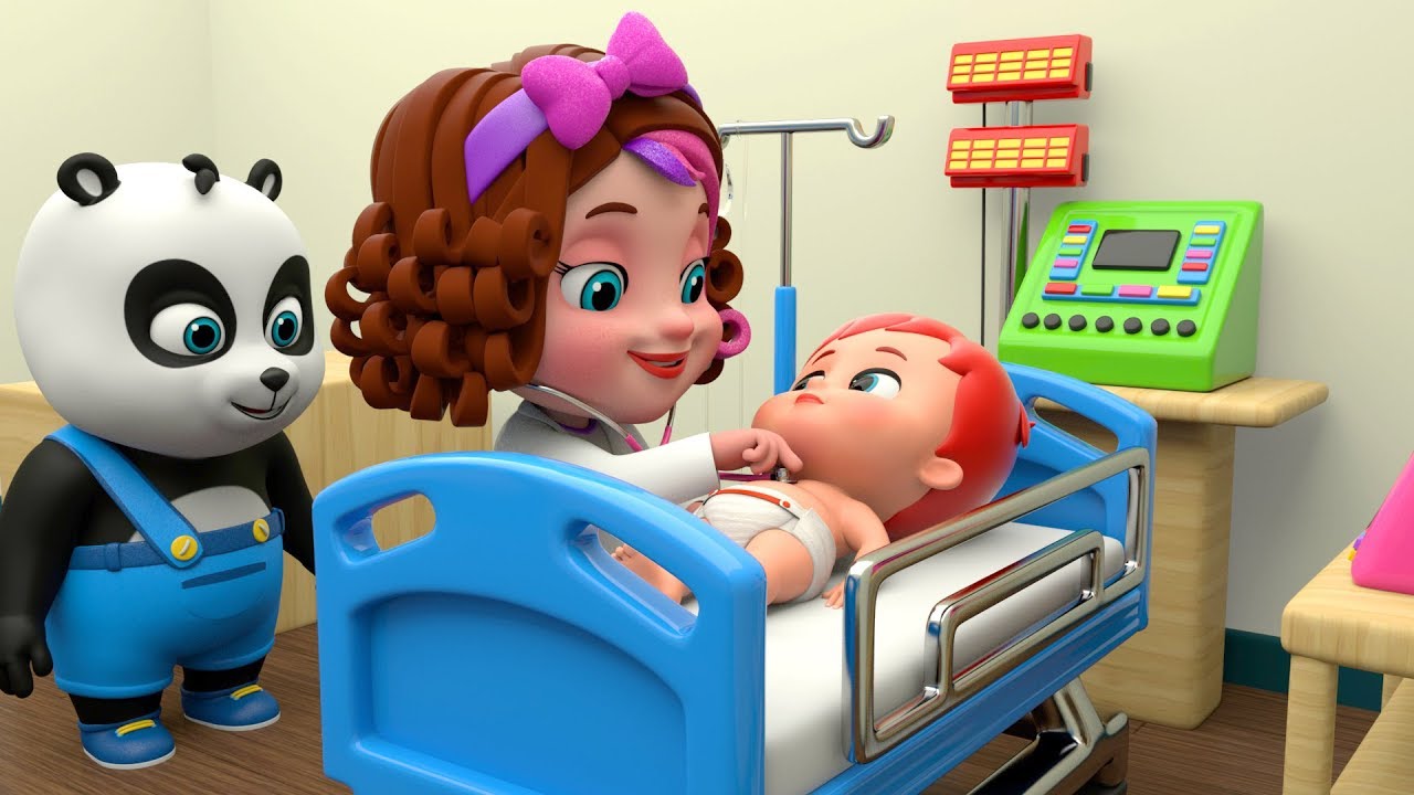 Kids' Medical Doctor Pretend Playtime with Pinky and Panda