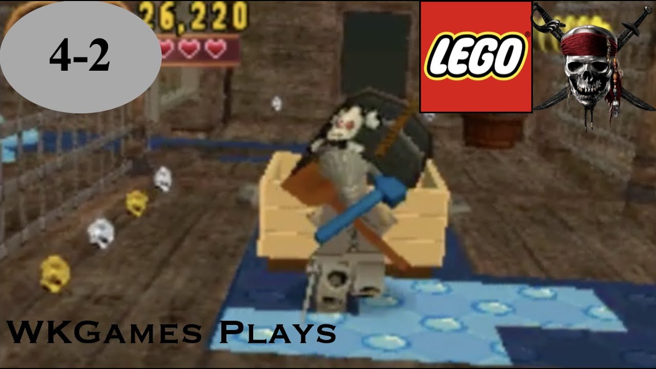 Lego Pirates of the Caribbean DS 100% Guide Part 14 Movie 4 Level 2 Queen Annes Revenge ALL MINIKITS