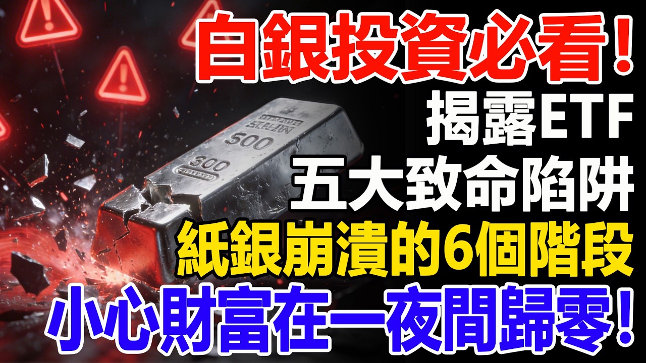 白銀投資必看！揭露ETF五大致命陷阱，紙銀崩潰的6個階段：小心財富在一夜間歸零！#白銀#黃金#貴金屬#美元#現貨價格#投資#理財#黃金#銀行#經濟學#金融#理財#比特幣#etf