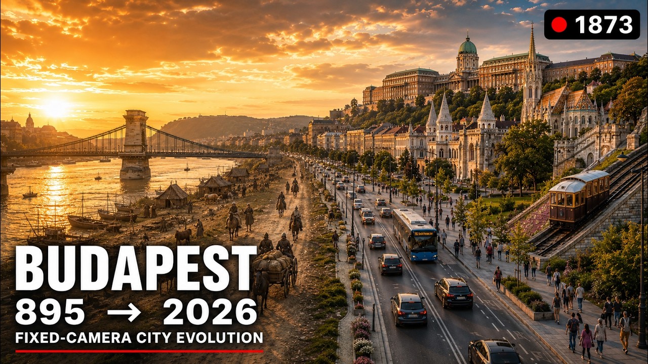 Evolution of Budapest | Fixed-Camera Timelapse: 1,100 Years by the Danube