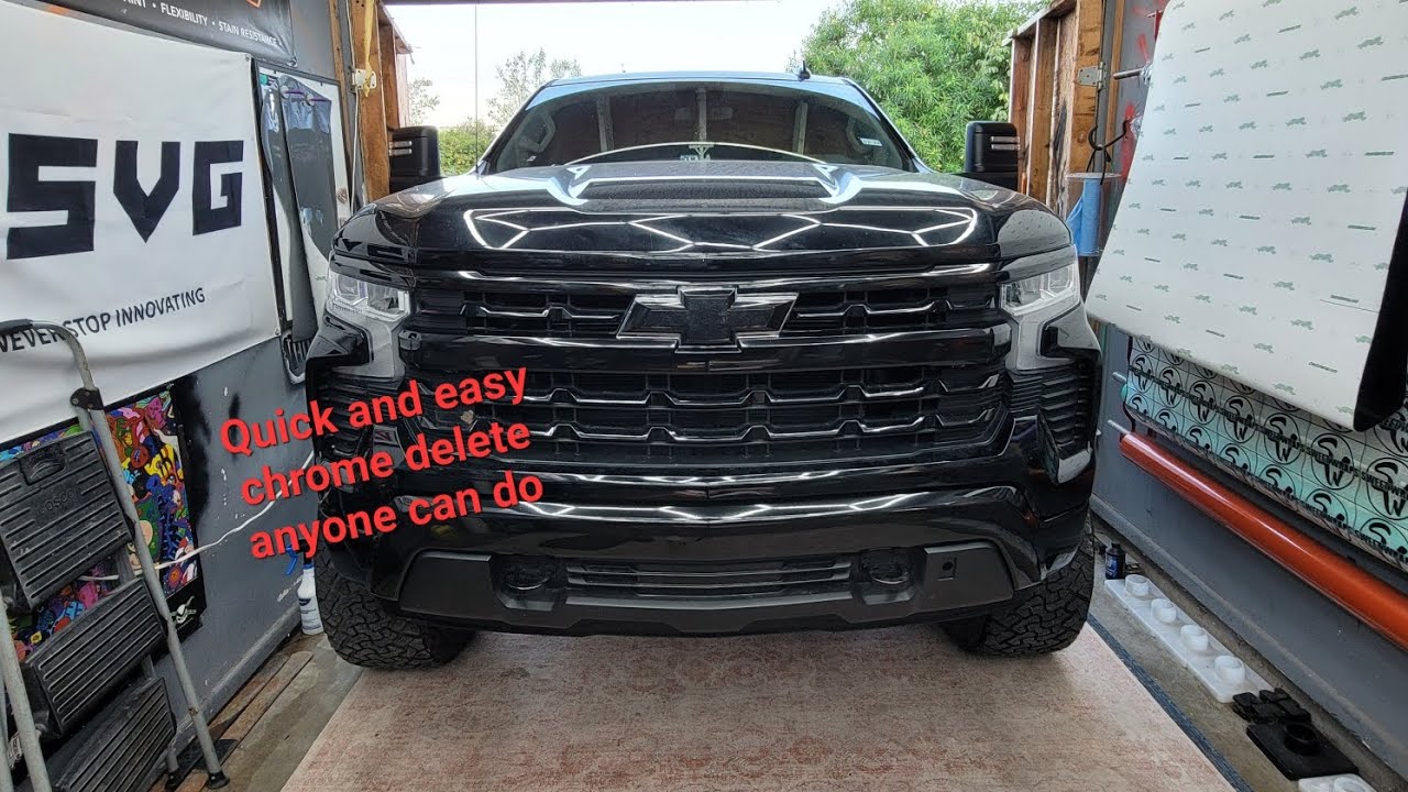 Быстрое удаление хромированных деталей с решетки радиатора и бамперов на Chevy Silverado 🤟