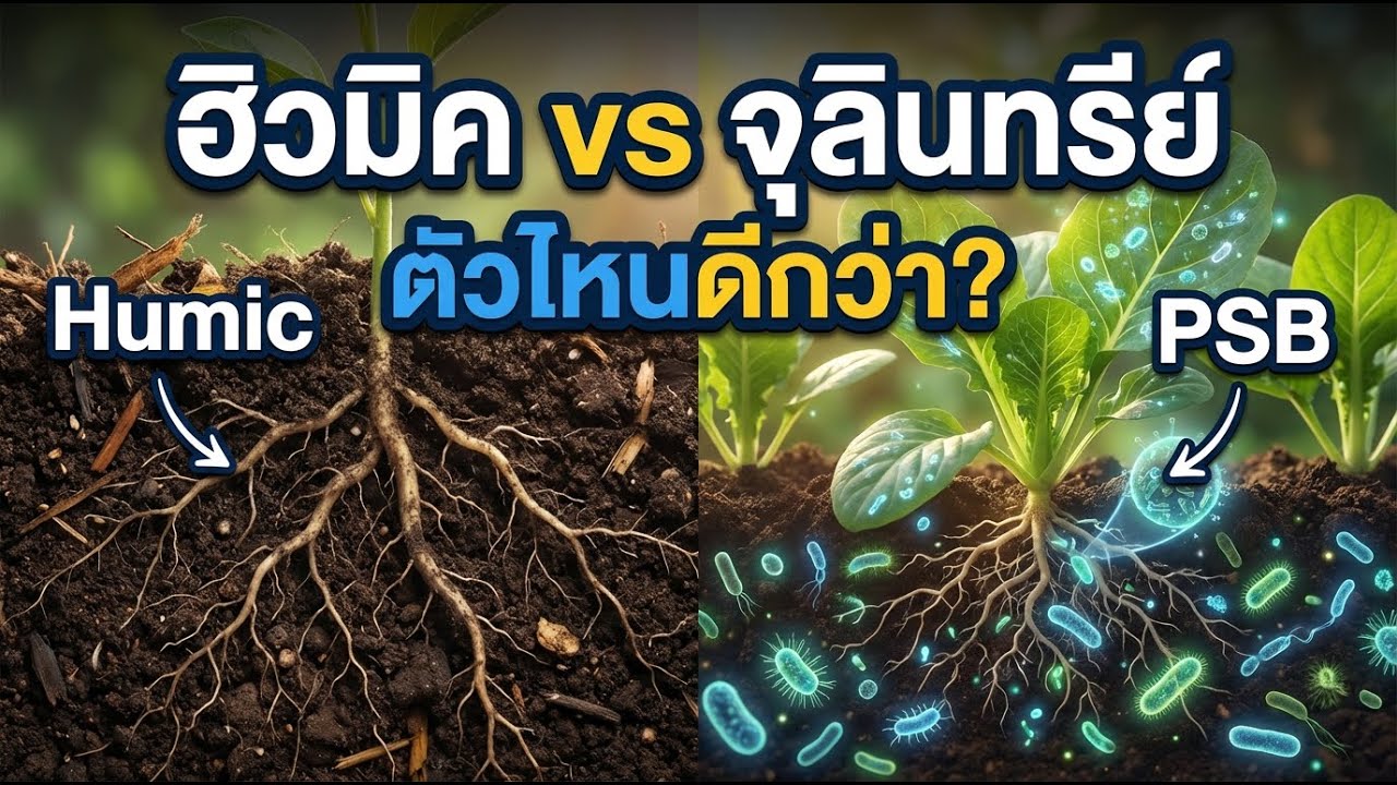 ฮิวมิค vs จุลินทรีย์สังเคราะห์แสง (PSB) ตัวไหน 'เทพ' กว่ากัน เจาะลึกวิทยาศาสตร์เกษตร!