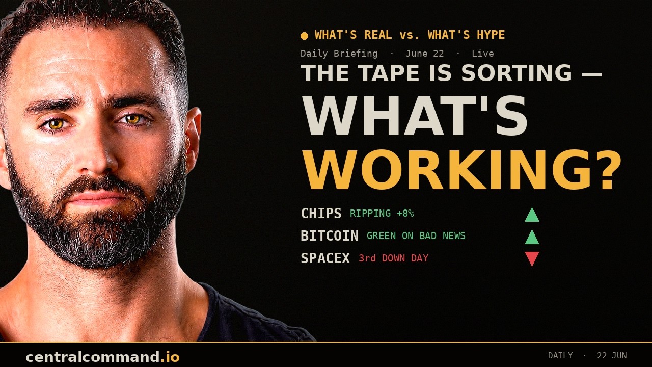 🚨Chips Are Ripping, SpaceX Is Fading, Bitcoin Went Green &mdash; What's Actually Working.