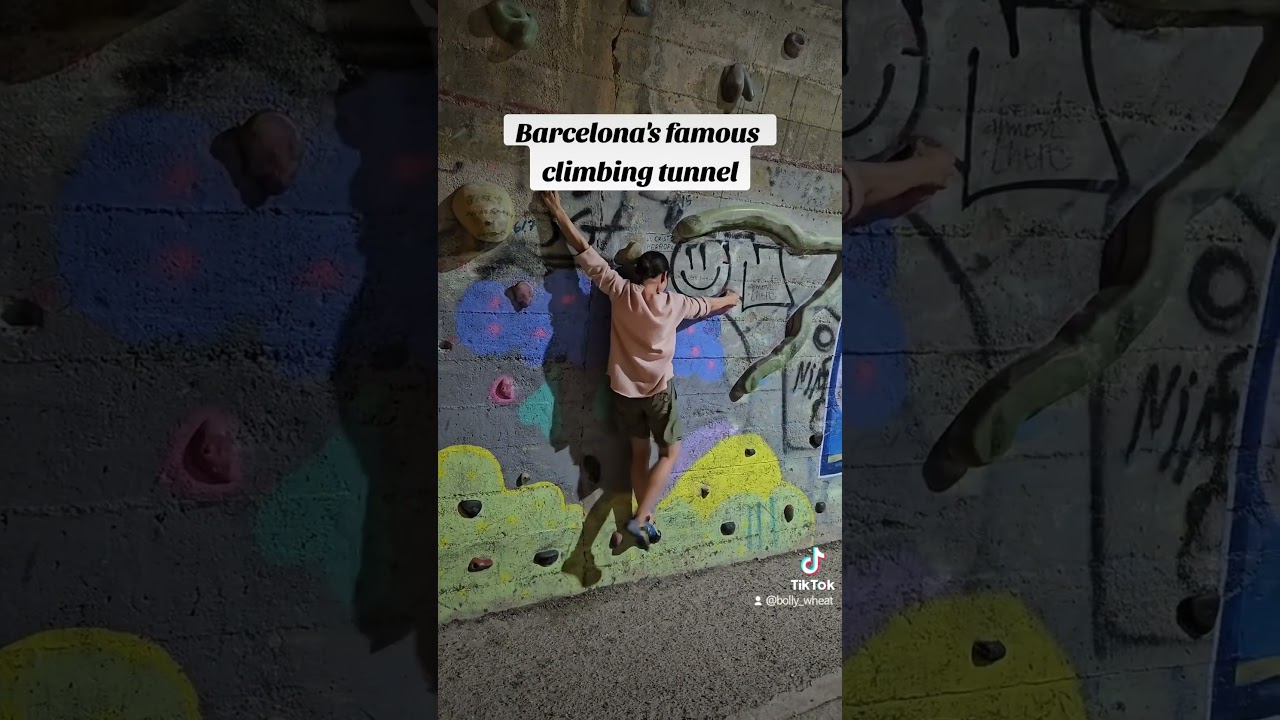 The famous la Foixarda tunnel in Barcelona.#barcelona #urbanclimbing #boulderingtrip #lafoixarda
