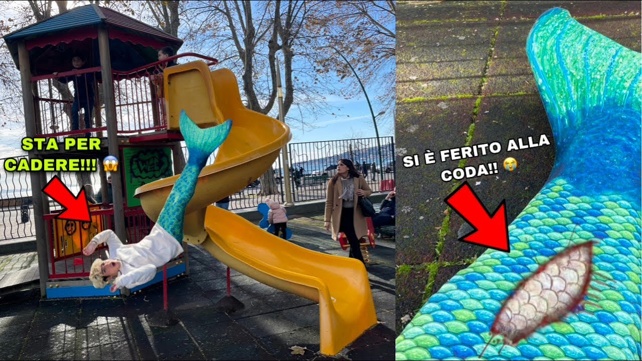 ANTO ANTO TRITONE È CADUTO DA UNO SCIVOLO ALTISSIMO AL PARCO GIOCHI!! *si è fatto male*