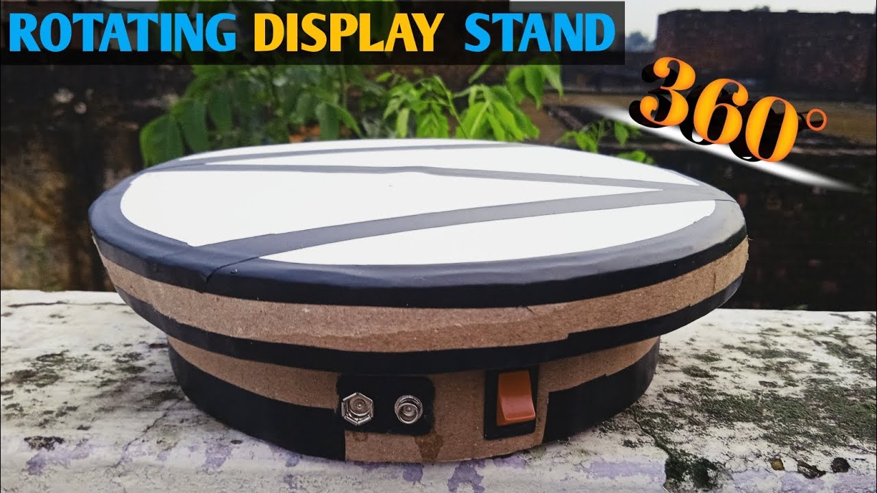 how to make a rotating display stand! 360°rotation machine! cardboard craft !!