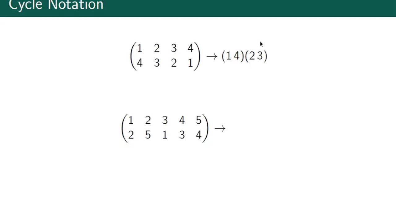 Introduction to Permutations, Part 2: Cycle Notation