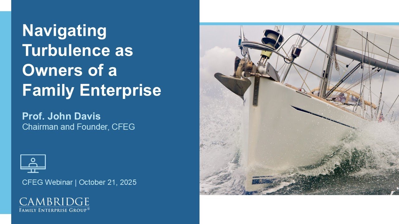 Navigating Turbulence as Owners of a Family Enterprise
