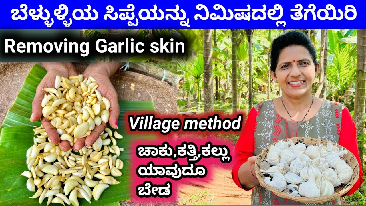 10 kg ಬೆಳ್ಳುಳ್ಳಿ ಇದ್ದರೂ ಅದರ ಸಿಪ್ಪೆಯನ್ನು ನಿಮಿಷಗಳಲ್ಲಿ ಸುಲಭವಾಗಿ ತೆಗಿಯಿರಿ | Garlic peeling quick method