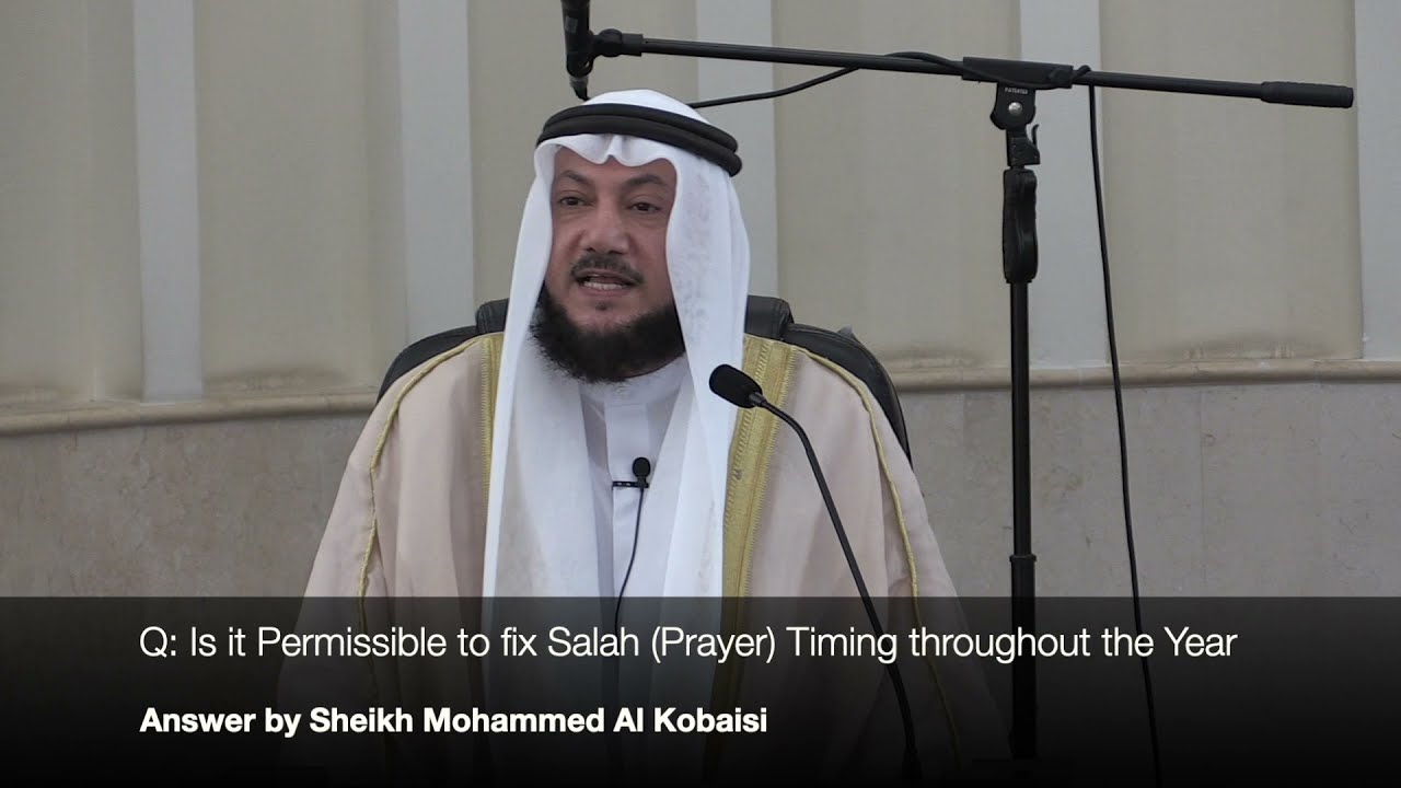 Fixing Prayers Salah Timing for the Year