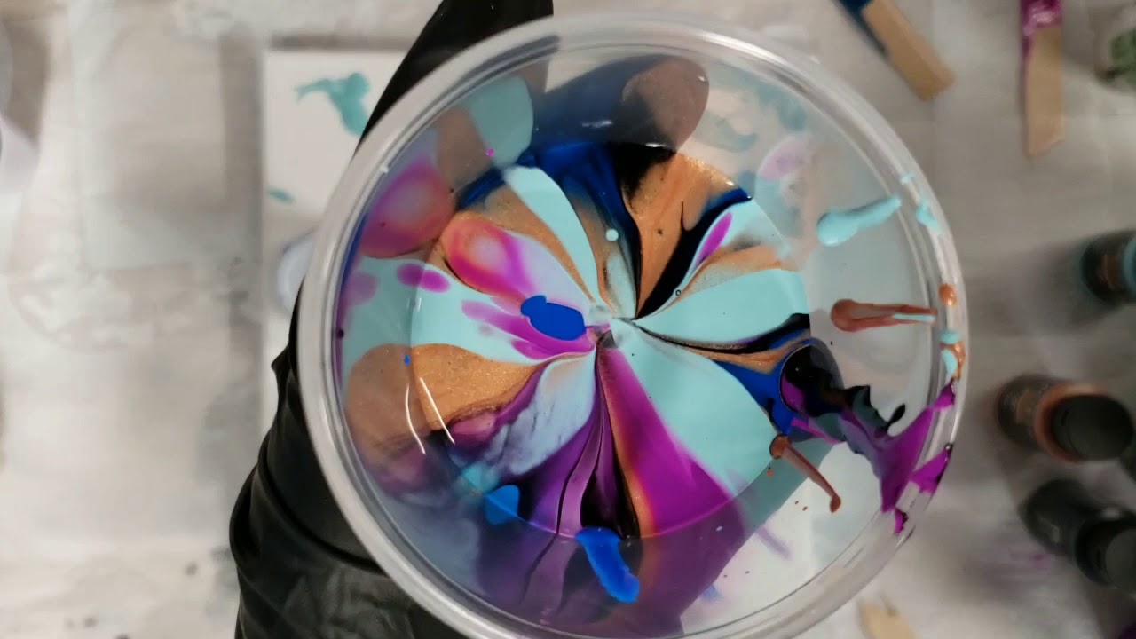Trying Arteza Pouring Paints with Silicone!