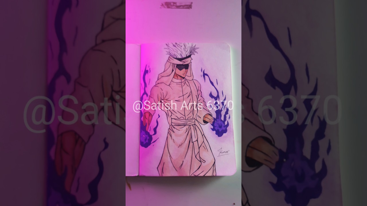 [“GOJO SATORU Drawing 😱 | Dhurandhar Style Art | Jujutsu Kaisen Shorts”]