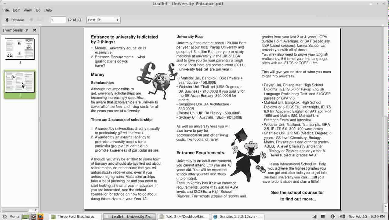 Scribus Video Tutorial - Part 8 - Three fold Brochure 4 of 4 - Applying styles and saving as pdf