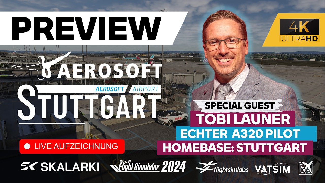 👨&zwj;✈️ AEROSOFT STUTTGART! - Preview mit echtem Eurowings Pilot aus EDDS/STR | #msfs2024 | #aerosoft