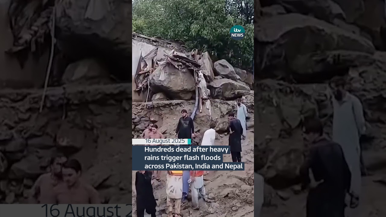 Flash flooding has killed more than 300 people across parts of Pakistan, India and Nepal #itvnews