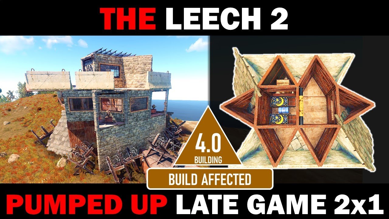 Leech 2 - Late-Game 2x1 RUST Bunker Base 2020 (Solo/Duo/Trio) [ROOF BUNKER PATCHED]