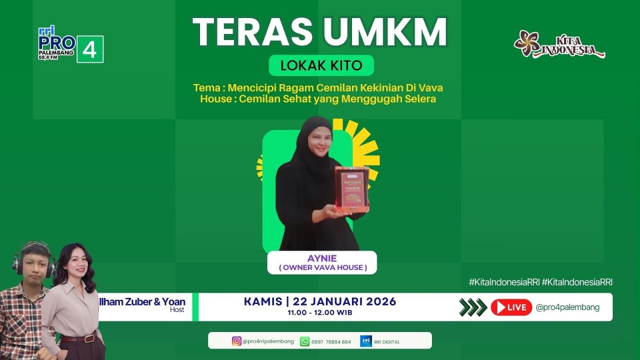 TERAS UMKM (LOKAK KITO) - RRI PALEMBANG, 22  JANUARI 2026