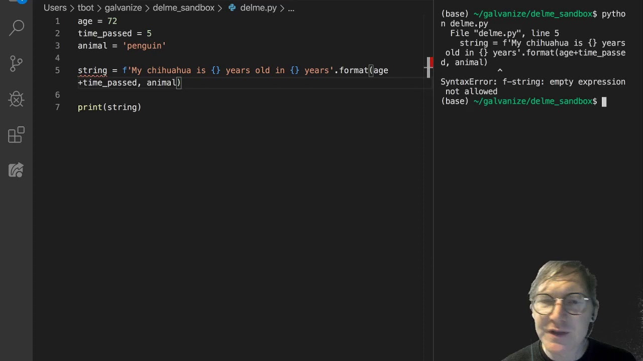 String Formatting  - format and f-strings