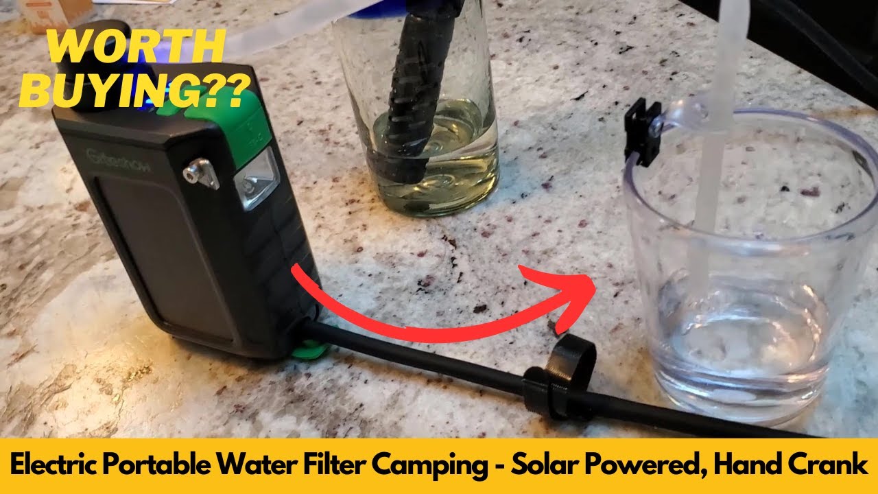 Worth It? Greeshow Electric Portable Water Filter Camping  Solar Powered, Hand Crank, USB Charging