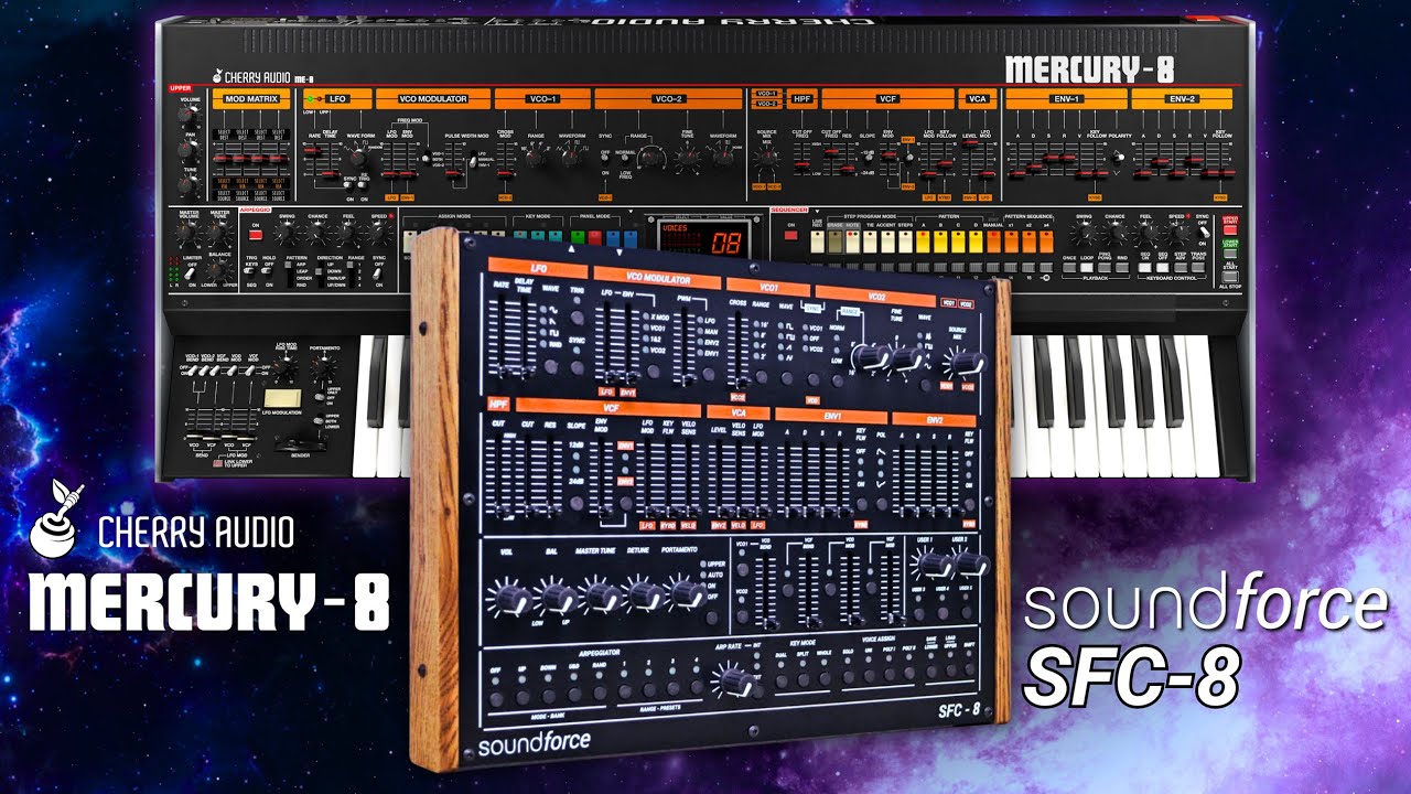 Cherry Audio | Mercury-8 Synthesizer with SoundForce SFC-8 MIDI Controller