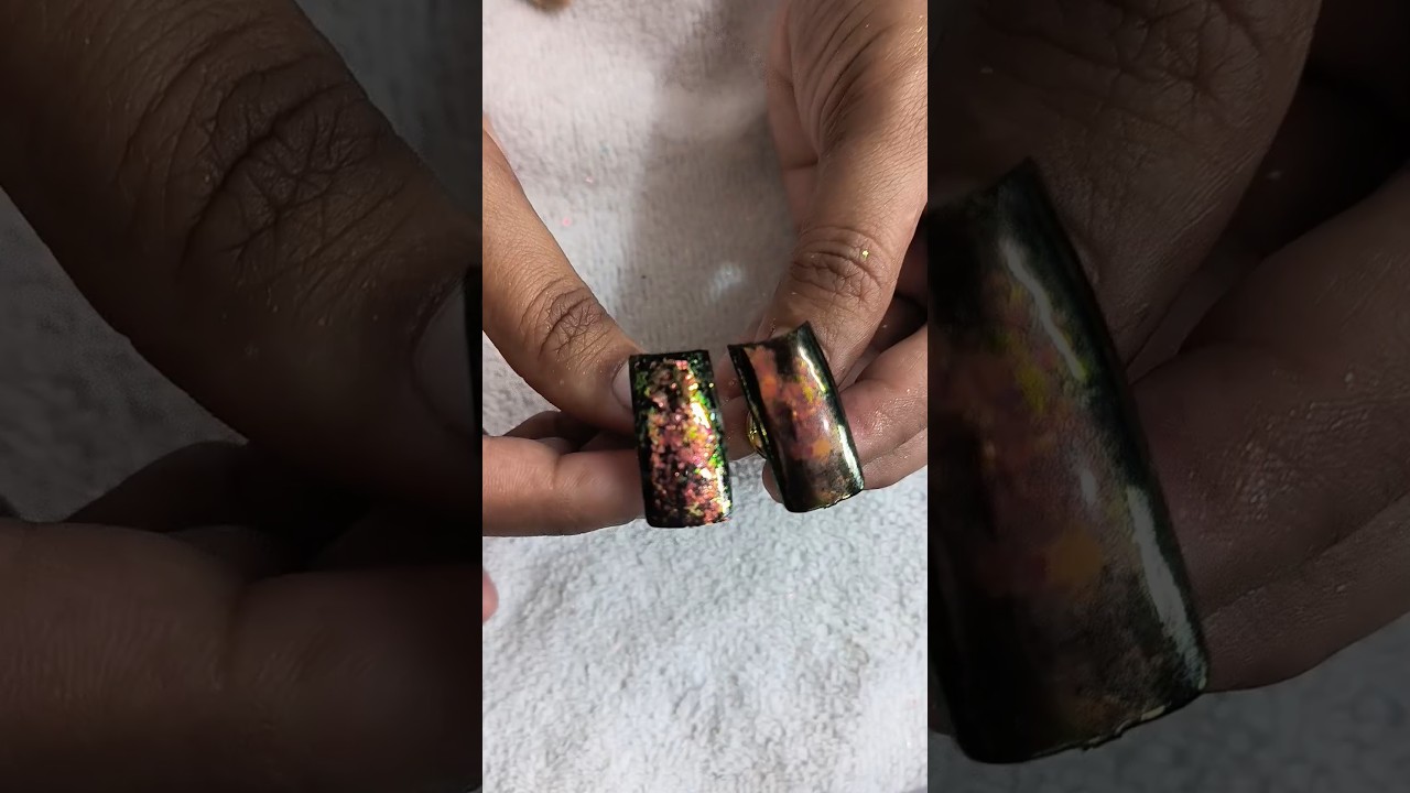 Nail Chrome Flakes #nailextension #freecourse #nailart #chrome #ludhiana