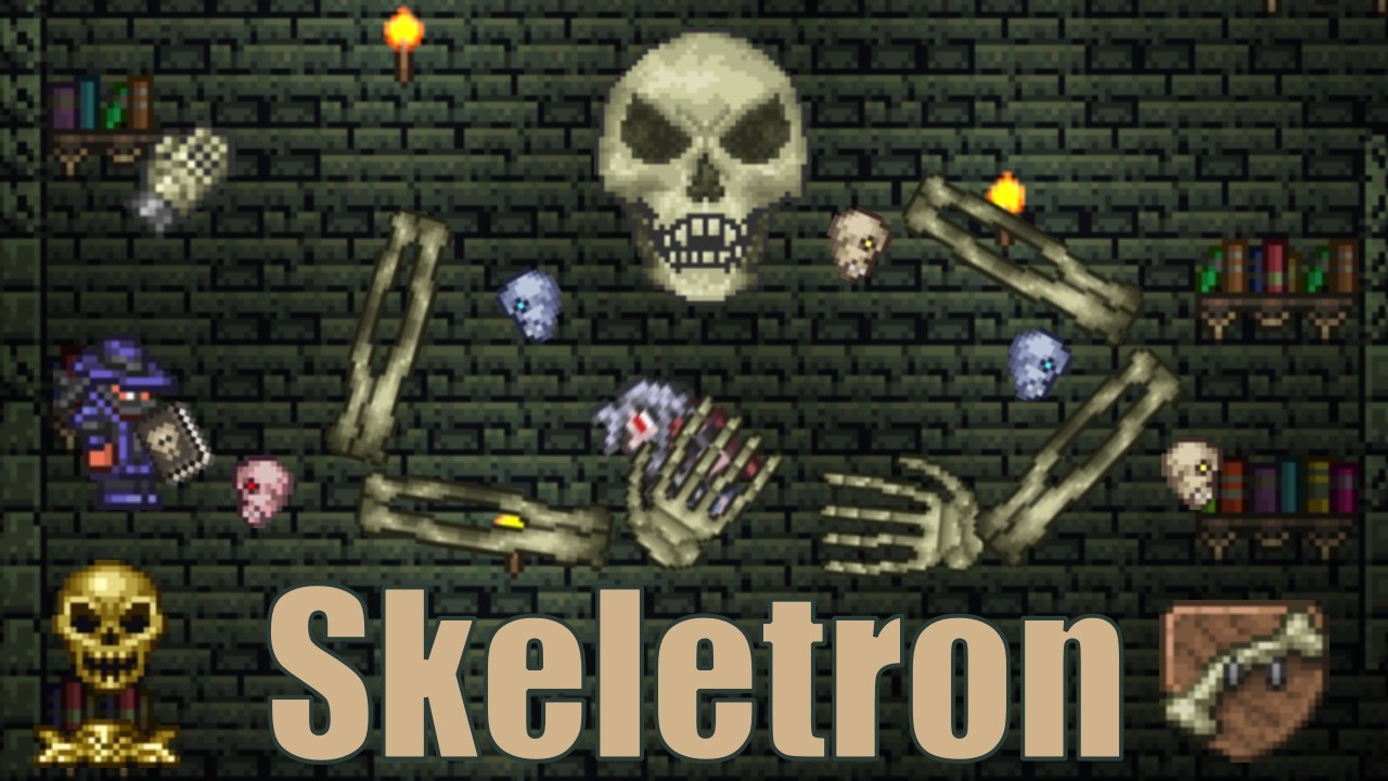 Skeletron Boss Fight | Master Mode | - Terraria
