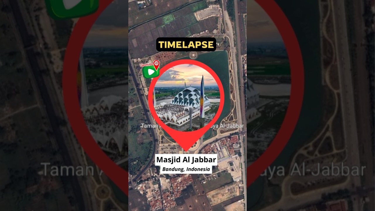 Masjid Al Jabbar yang megah di Bandung timelapse #geografi #peta #bumi #bandung #masjid
