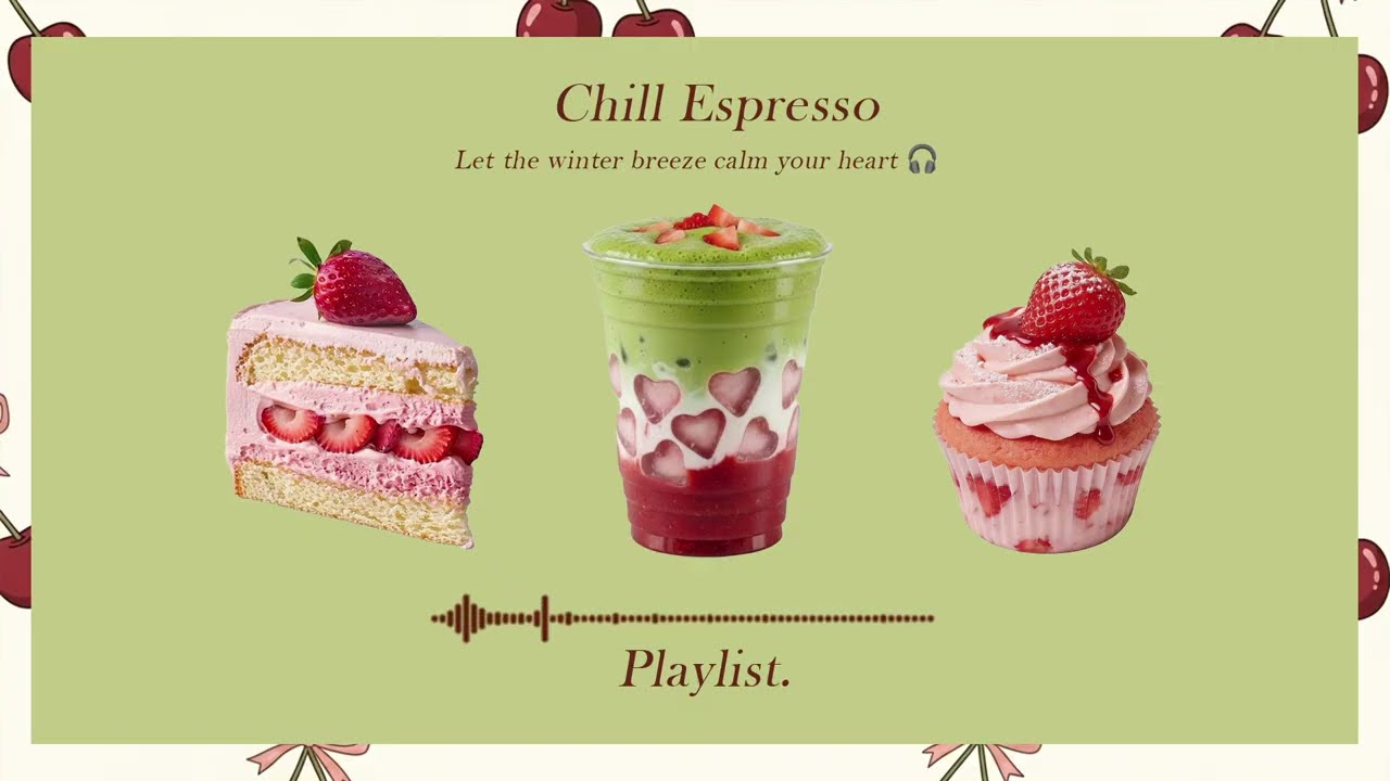 Playlist 🍵Strawberry Matcha Mood 🍓 Lofi Music for Study & Chill