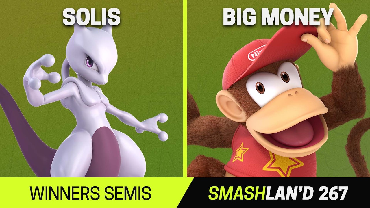 SmashLAN'd 267 Winners Semis - Solis (Hero, Mewtwo) vs Big Money (Diddy Kong) - SSBU Tournament