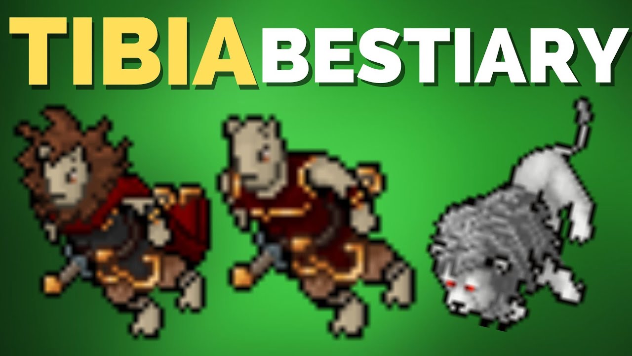 TIBIA BESTIARY Werelion, Werelioness, White Lion - Darashia