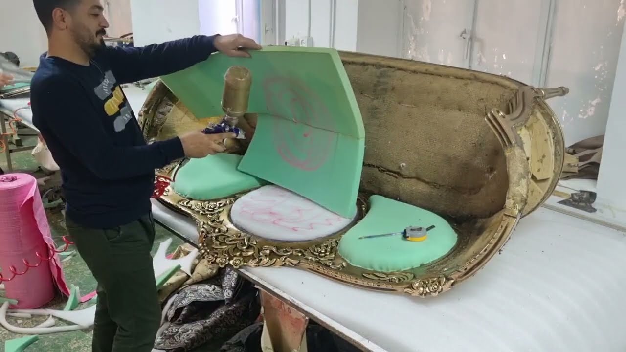 how to upholster a victorian sofa or couch  | UPHOLSTERY FOR BEGINNERS