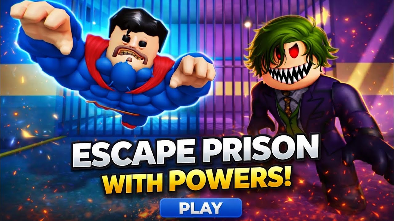 SUPERHERO vs VILLAIN PRISON RUN! 🔥 Epic Obby Escape