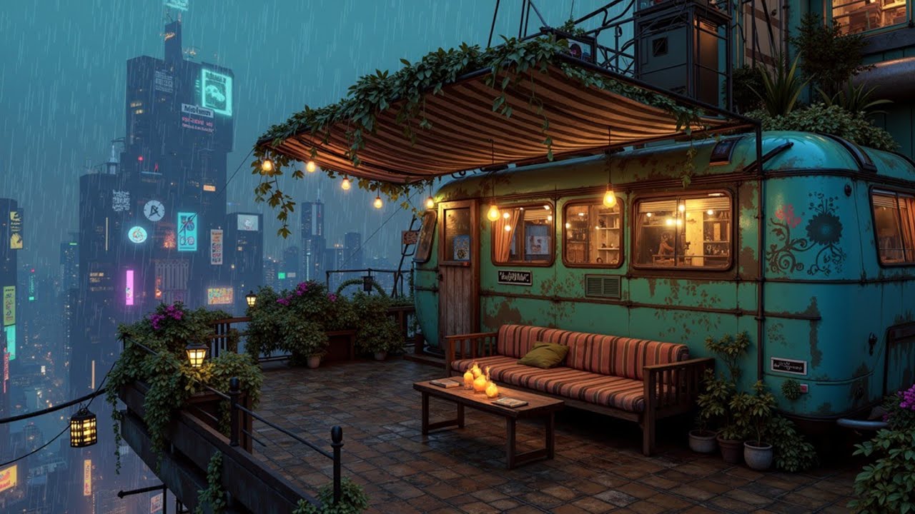 Lofi Hip Hop Beats to Relax | Rainy City Nights Aesthetic Vibes & Deep Relaxation
