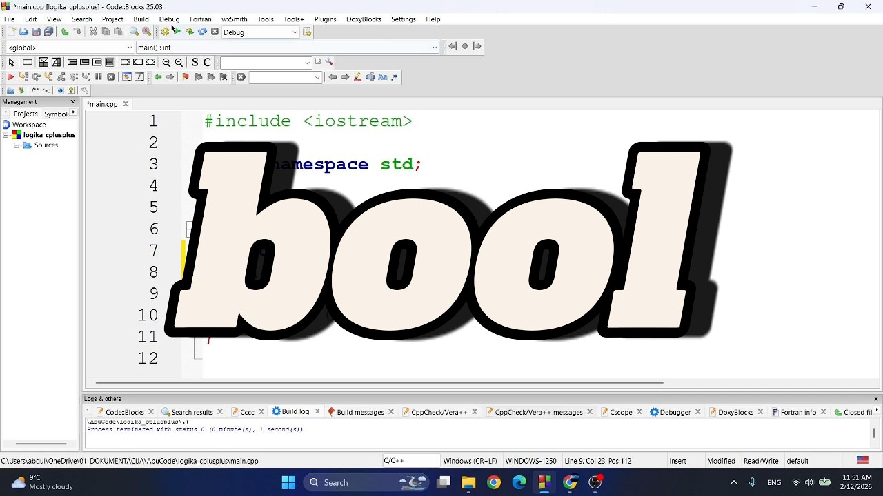 C++: Logički tipovi (bool)