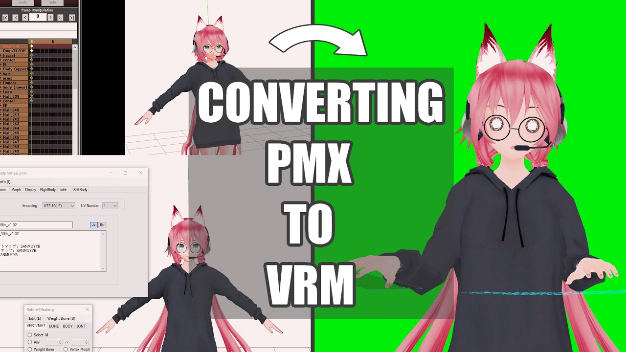 How to Convert MMD (PMX) Models to VRM for Vtubing