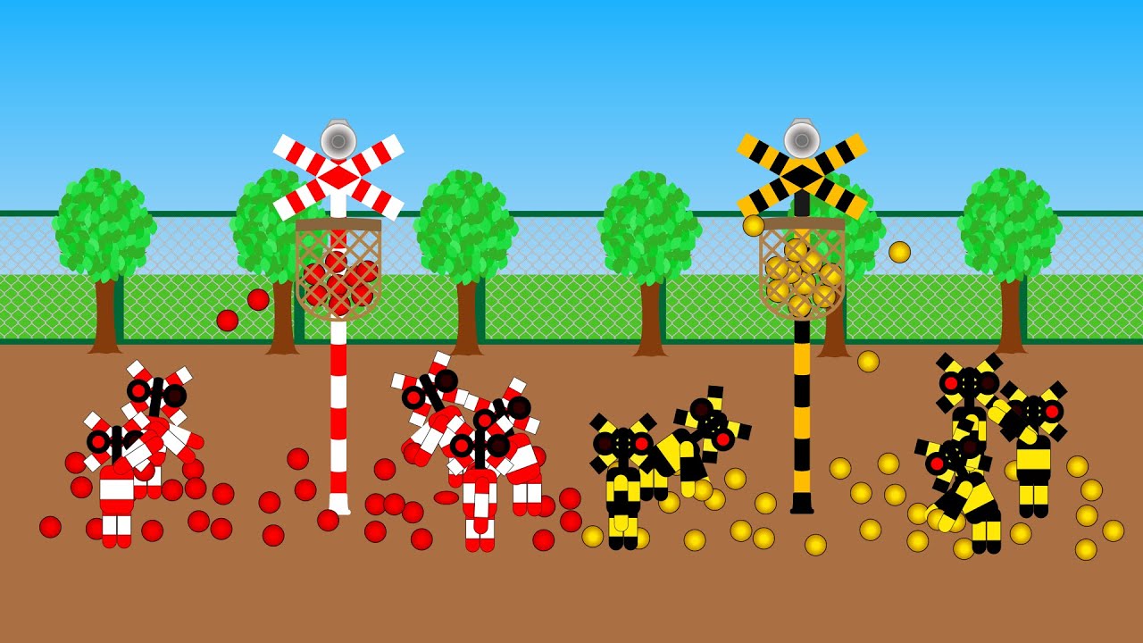 踏切玉入れ運動会 玉を数えよう | Learn To Count for Kids