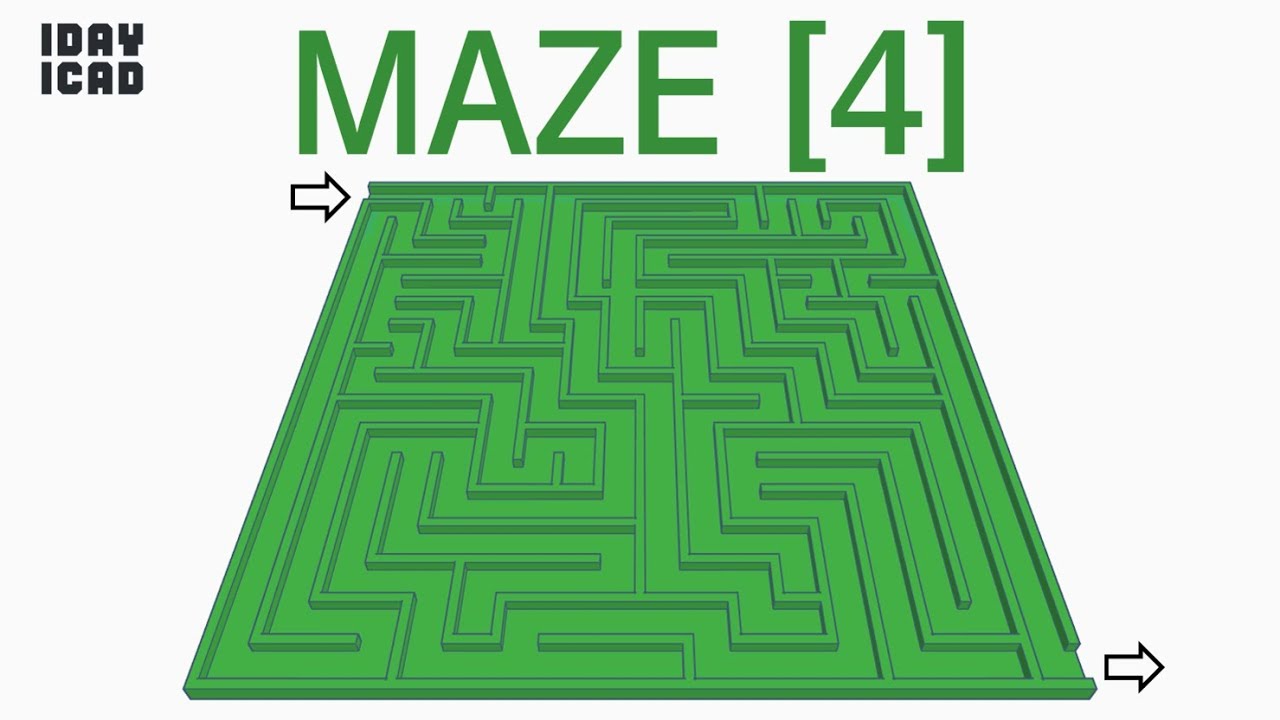 [1DAY_1CAD] MAZE [4] (Tinkercad : know-how / style / education) [STL download]