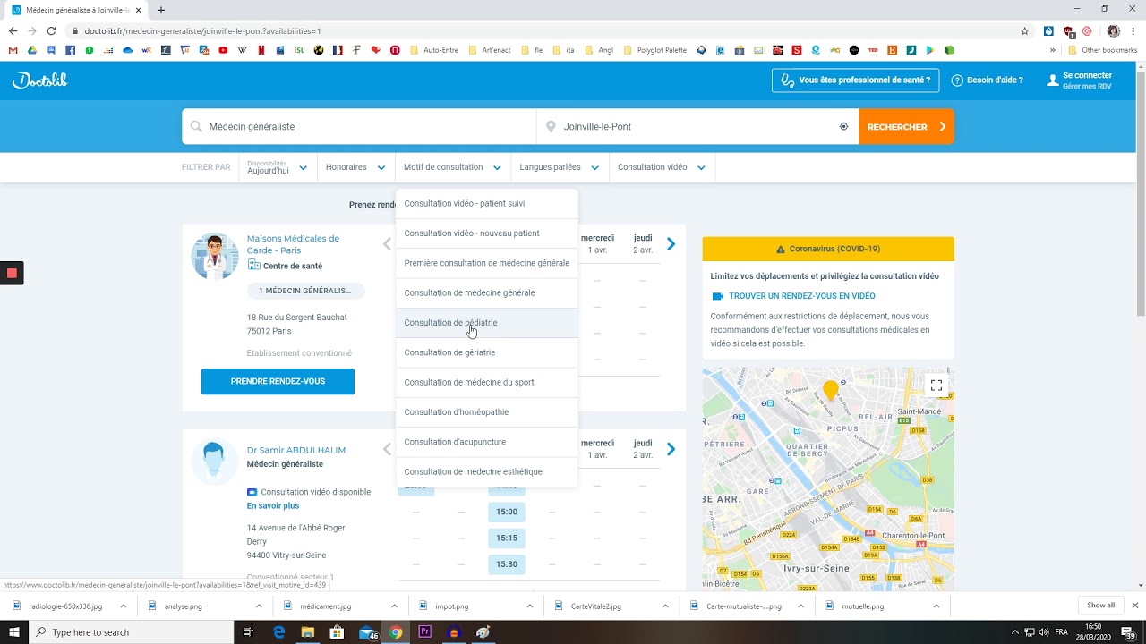 Prendre un rendez-vous chez le docteur sur internet