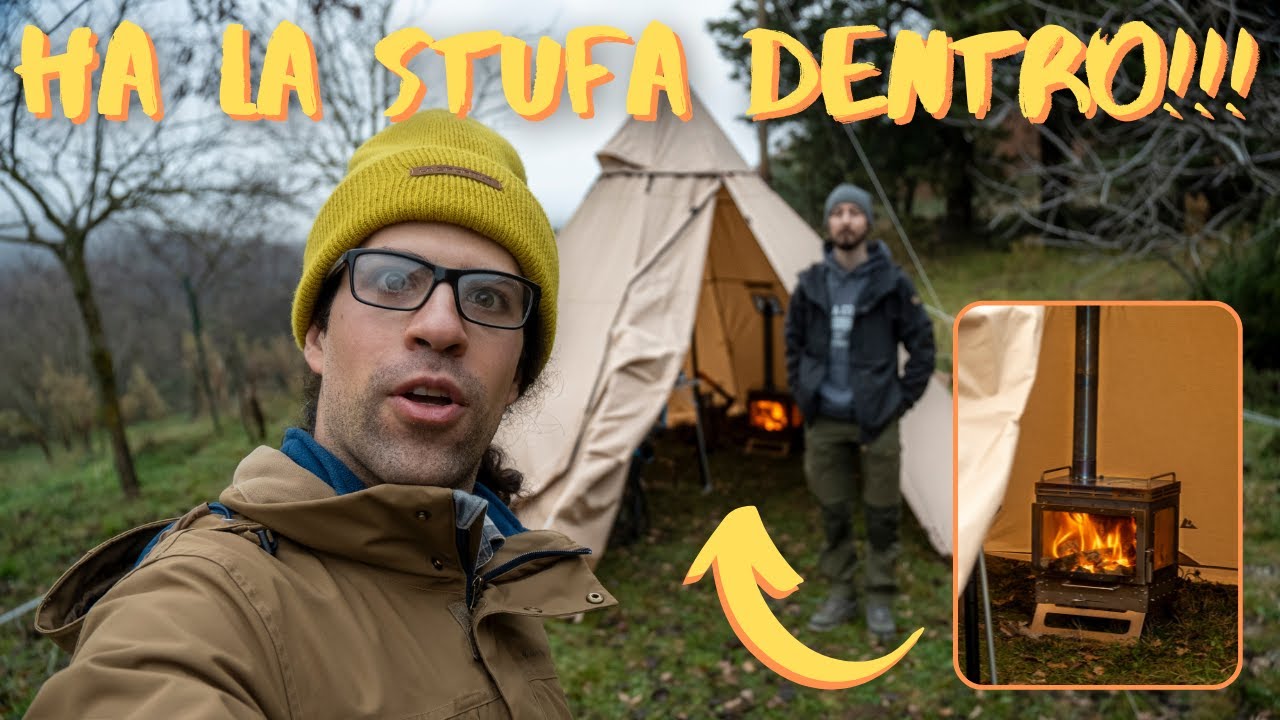 Notte in Tenda con STUFA a Legna - LUSSO TOTALE! - Pomoly Hot Tent