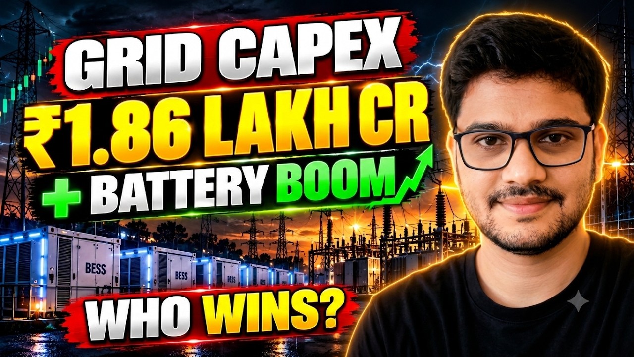 ₹1.86 Lakh Cr Power Grid CAPEX Is Coming! 🔥 | Battery Boom & The Biggest Opportunities