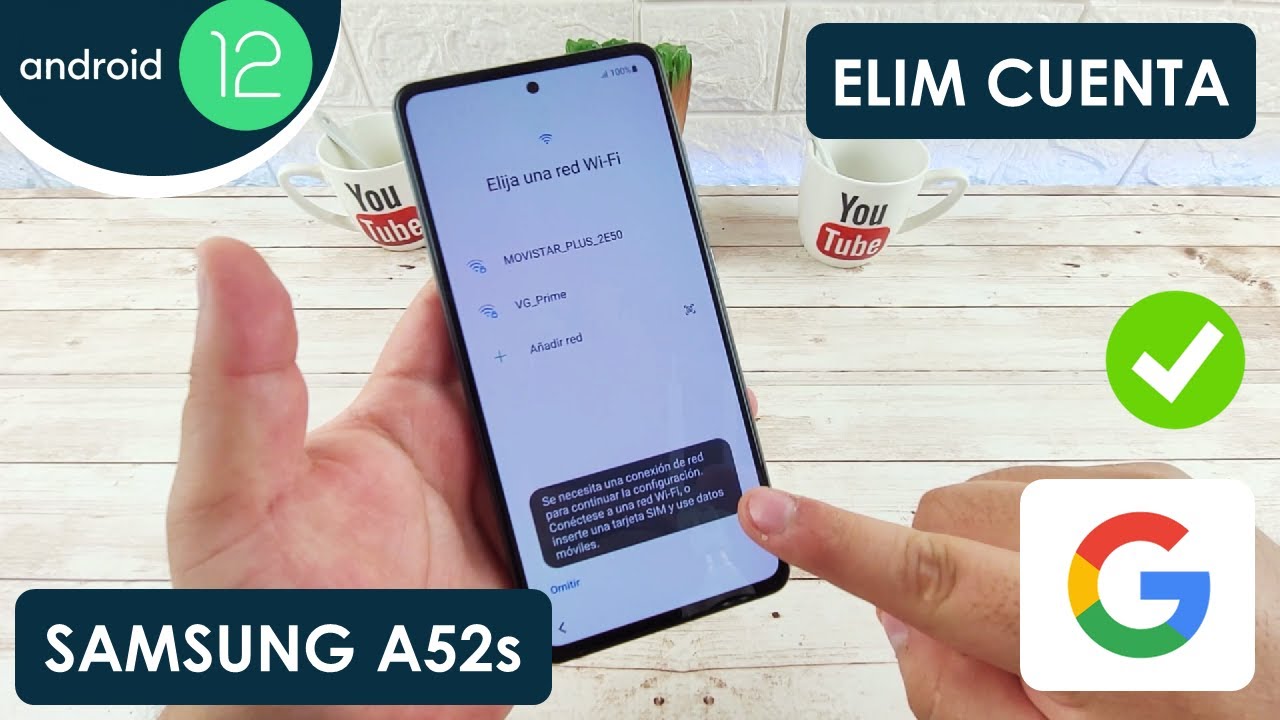 Eliminar Cuenta de Google Samsung Galaxy A52s 5G | Android 12