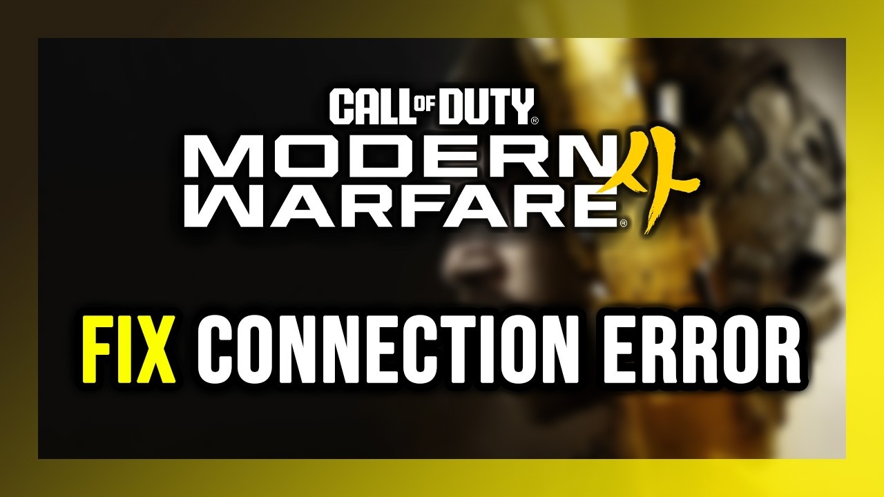How to FIX Call of Duty Modern Warfare 4 Connection Error / Server Error!