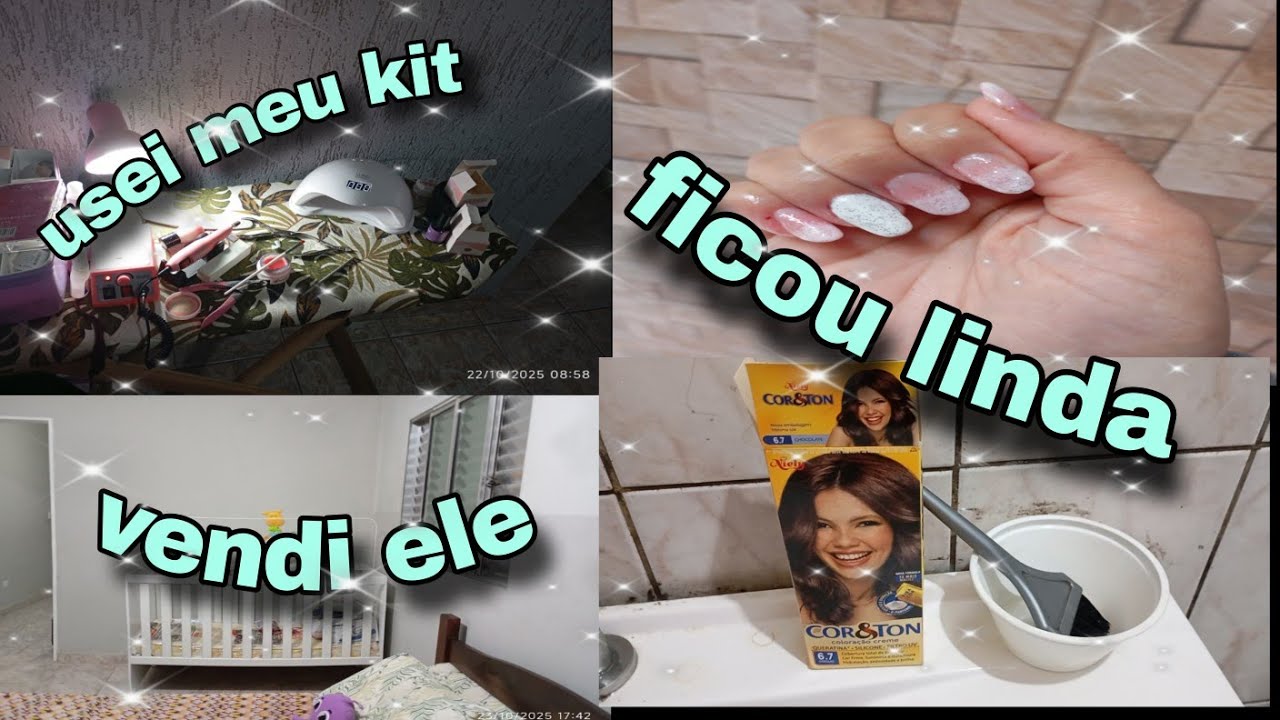 Vendemos o berço da Sophia/pintei o cabelo/fiz unhas de gel .