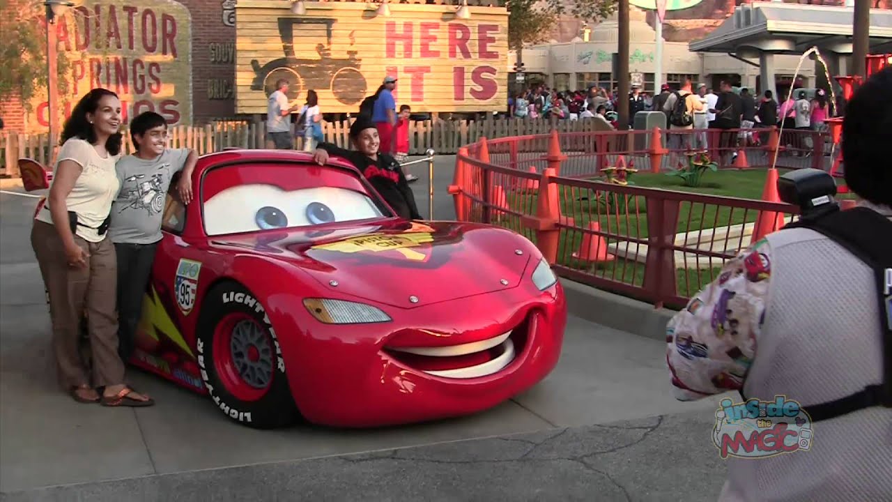 Talking Lightning McQueen meet-and-greet in Cars Land at Disney California Adventure