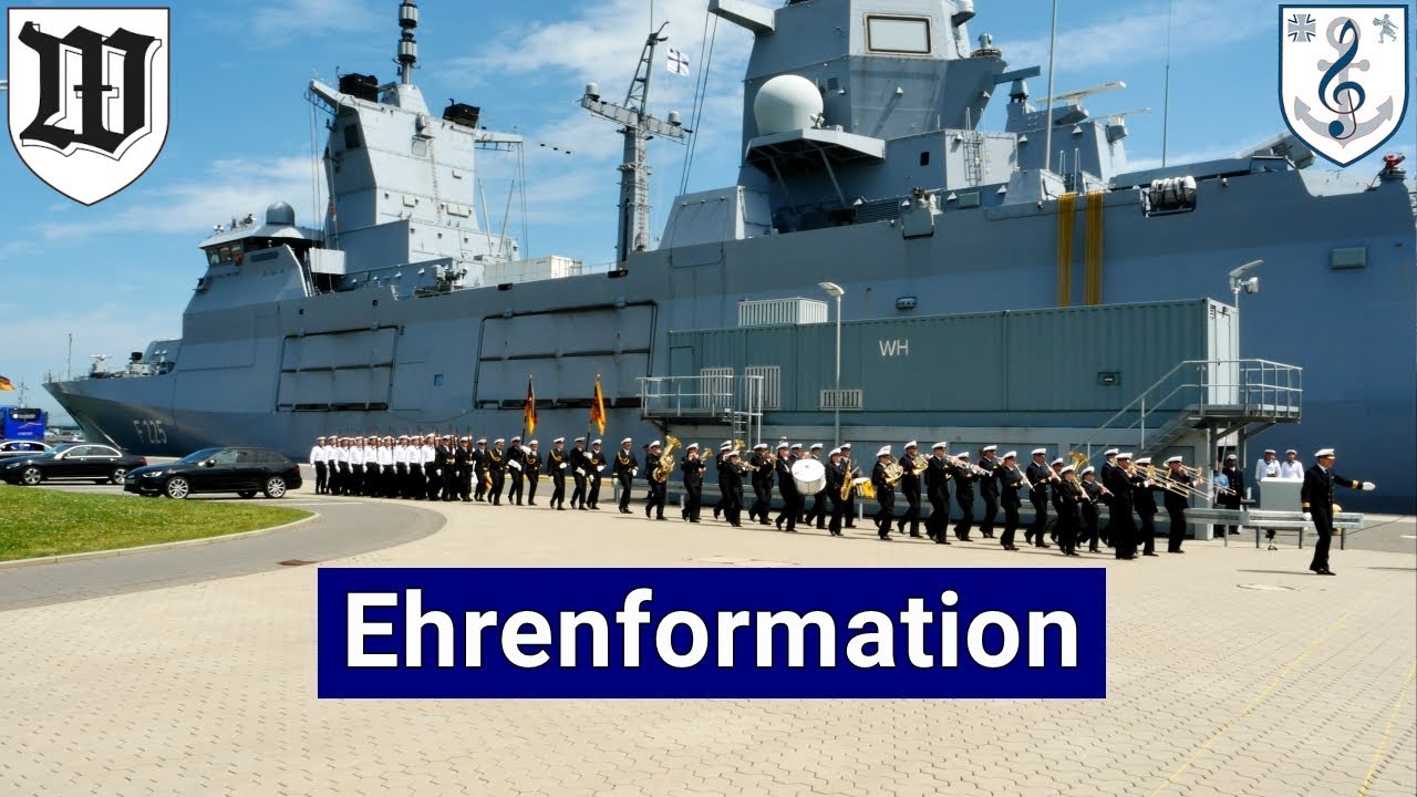 Einmarsch Ehrenformation Indienststellung Fregatte 
