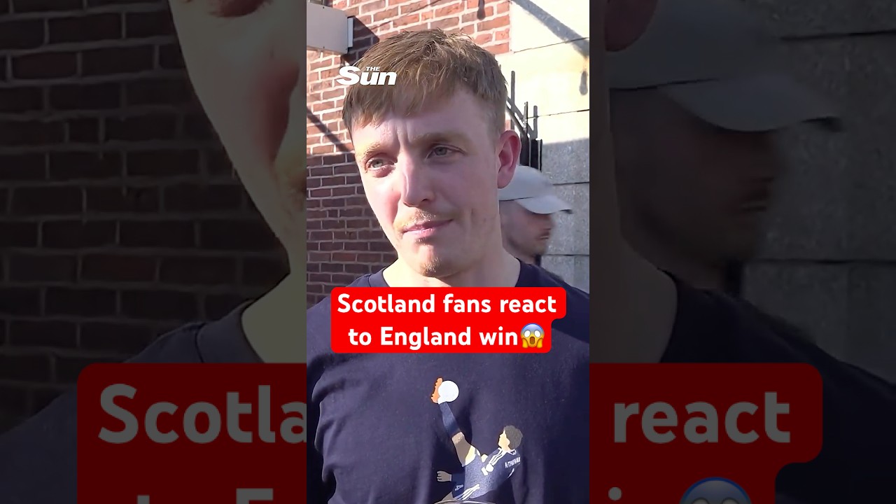Scotland fans reacts to England victory in opening game