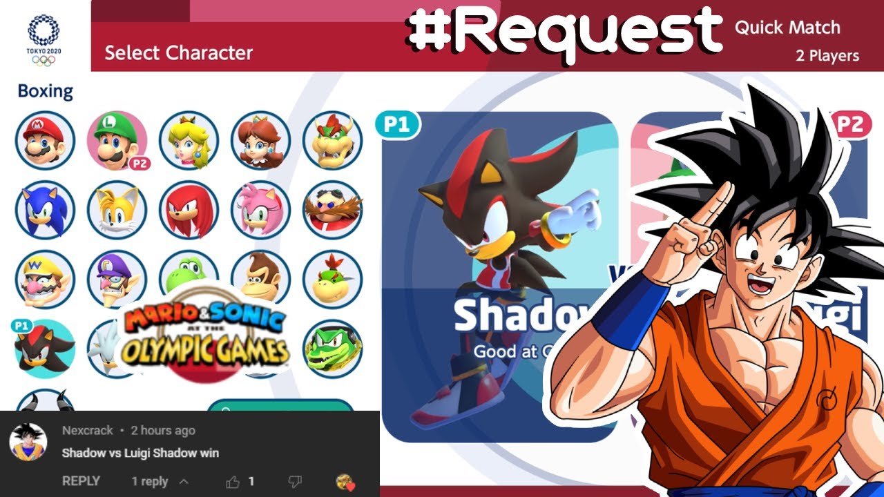 Mario & Sonic at the Olympic Games Tokyo 2020 : Gameplay (2 Players) Shadow VS Luigi