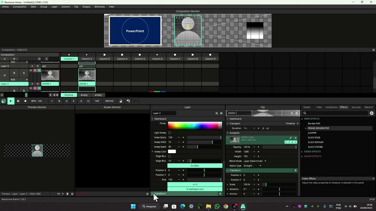 FRAME GENERATOR BORDA RESOLUME