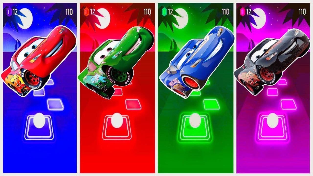 Jackson Storm 🆚 Lightning McQUEEN Cars Battle EDM Rush 🎶 Tiles Hop Challenge