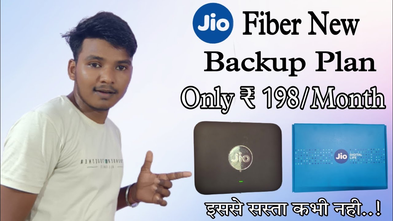 Jio Fiber Backup Plan Only 198/Month Unlimited data & voice call Full details Video #jio #jiofiber